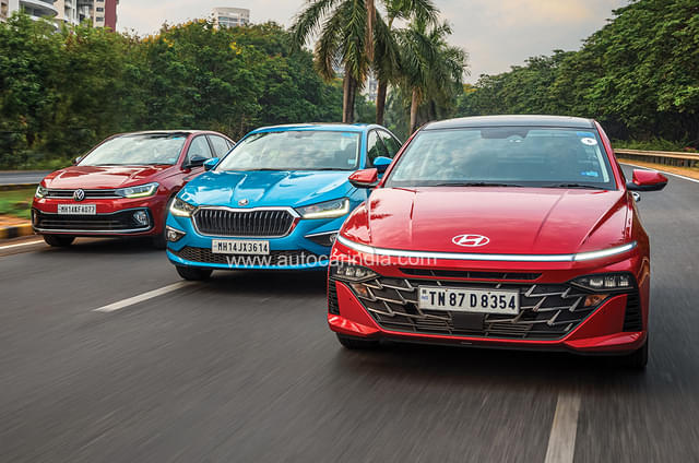 Hyundai Verna vs Skoda Slavia vs Volkswagen Virtus: Perfo...
