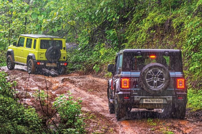 Maruti Jimny vs Mahindra Thar comparison: Welcome to the jungle Maruti Jimny Mahindra Thar rear static image
