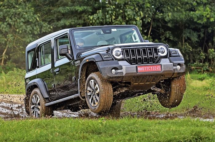 Mahindra Thar Roxx jump shot Mahindra Thar Roxx jump shot