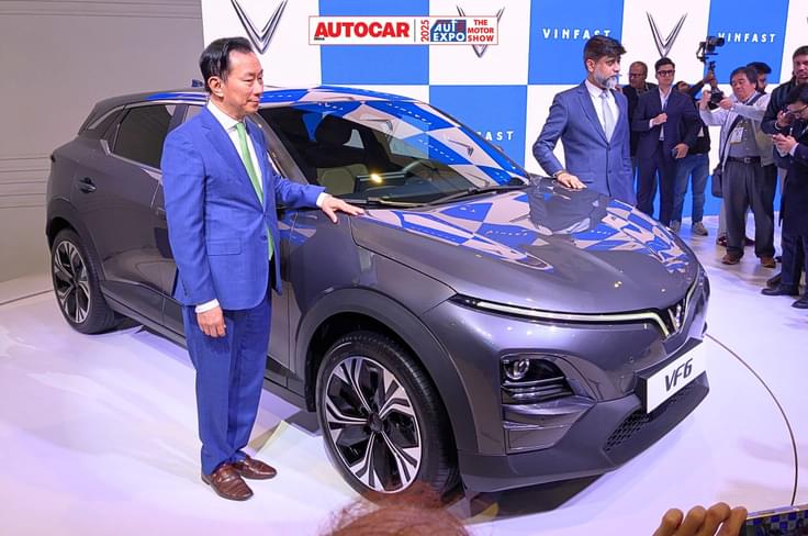 Vinfast VF 6 was showcased at the Auto Expo 2025. The Vietnamese brand will announce its price later this year. Vinfast VF 6 was showcased at the Auto Expo 2025. The Vietnamese brand will announce its price later this year.