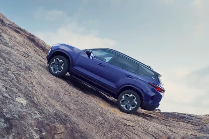 Harrier EV gets a new Ultra Glide multi-link suspension setup at the rear with frequency-dependent dampers. Tata Harrier EV hill climb